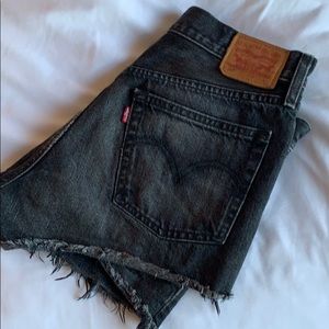 Levi’s 501 cutoff shorts- black denim
